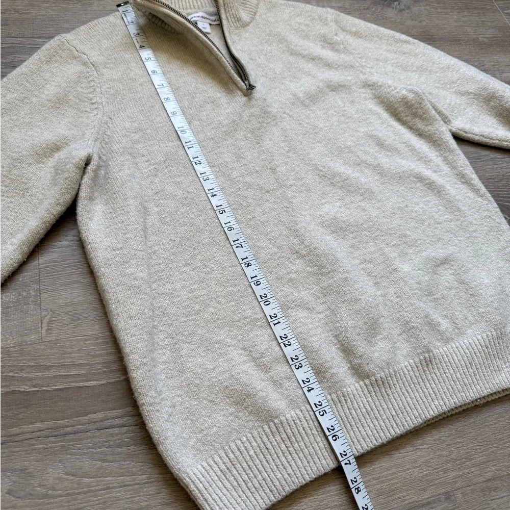 Amazon Essentials Men's Light Gray Zip-Up Sweater-Size L - Picture 7 of 10